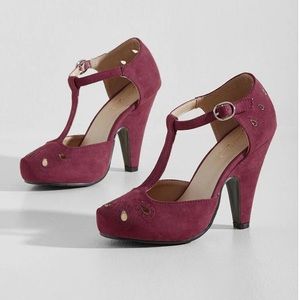 Graham Street Shoe Co. Burgundy Heels